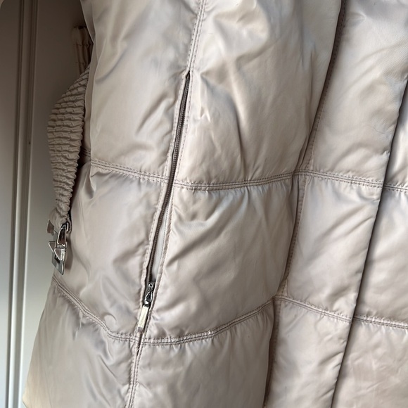 UTEX Xtérior Cream Down Filled Belted Puffer Winter Jacket Size Medium - Picture 5 of 12